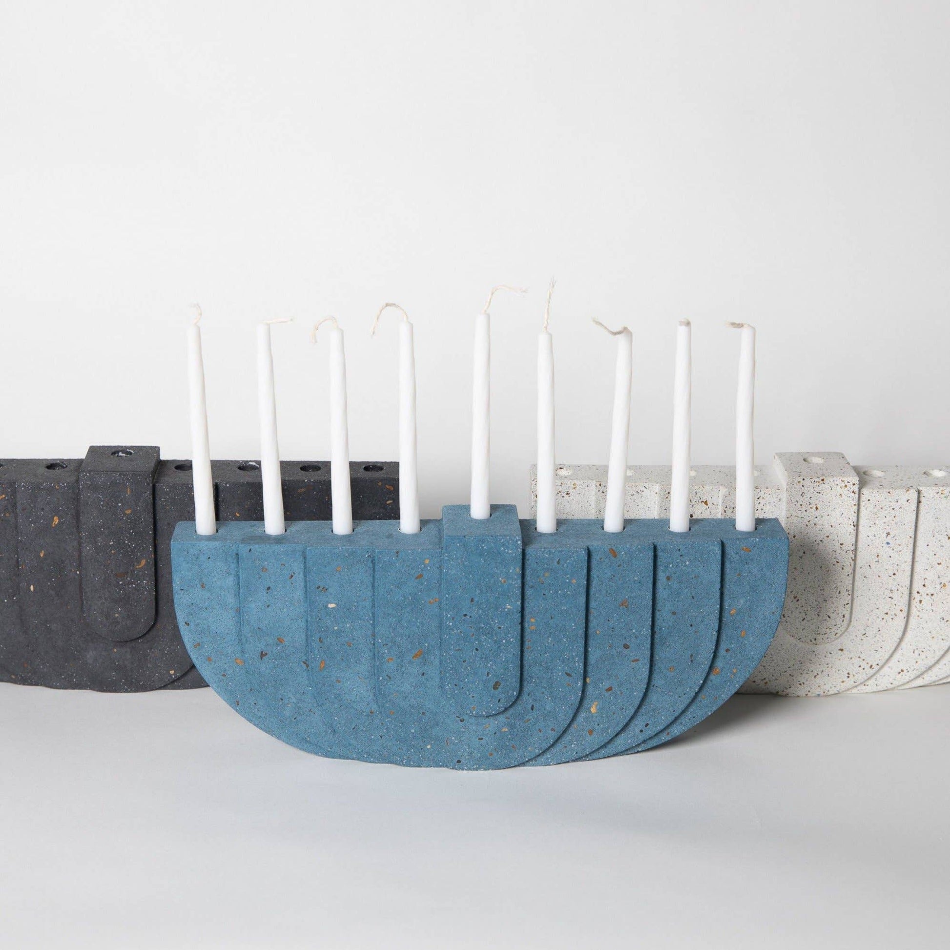 Menorahs: Black Terrazzo -  by Carlyle Avenue