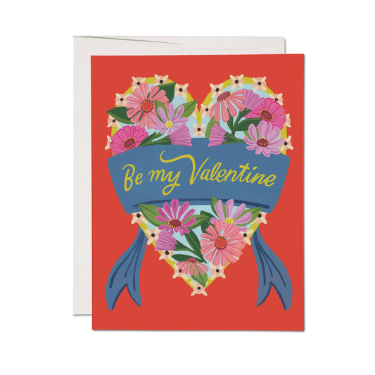 Daisy Heart Valentine greeting card - Greeting Cards by Carlyle Avenue