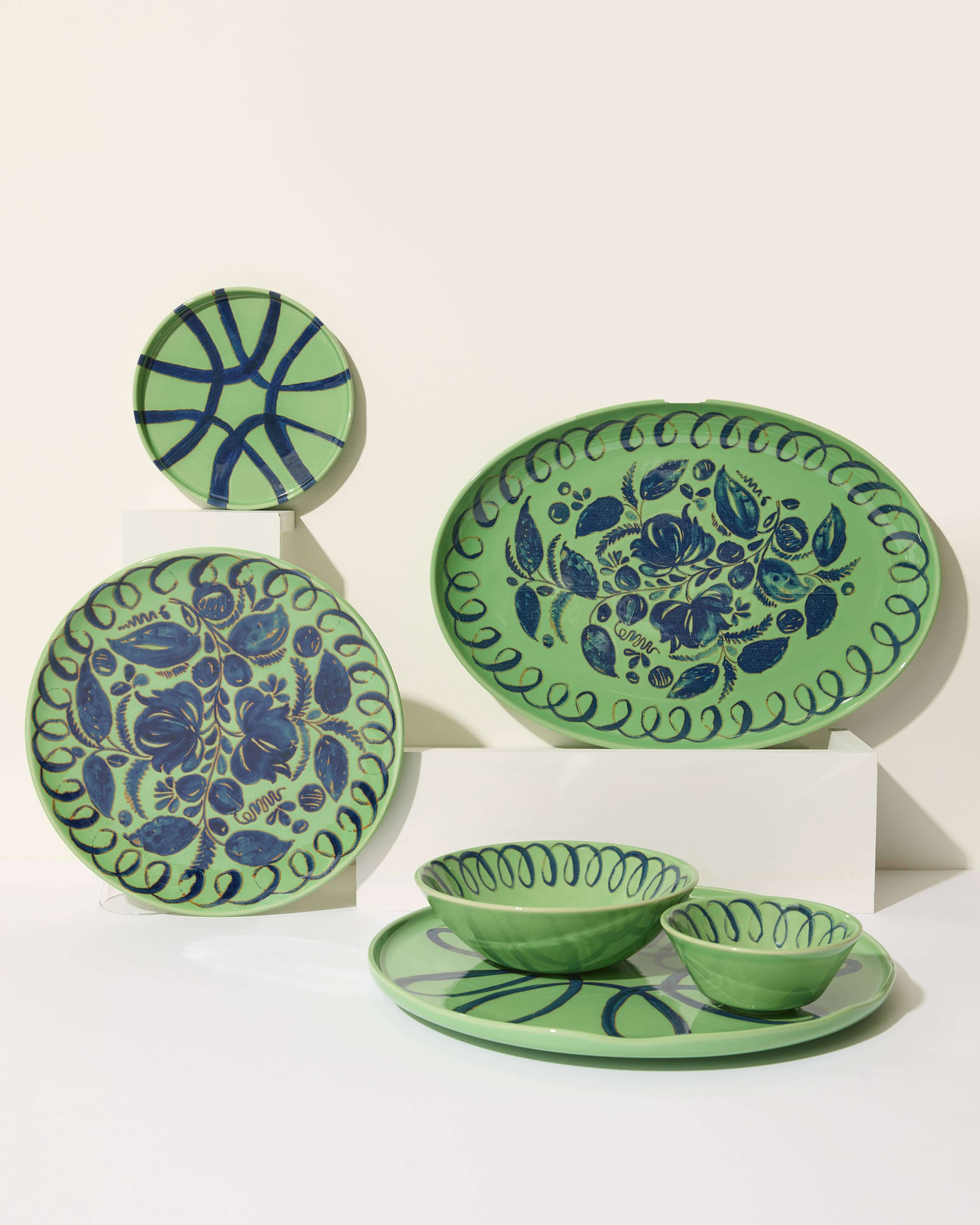 Amalfi Dinner Plate Green - 10.6" Diameter - Serveware by Carlyle Avenue