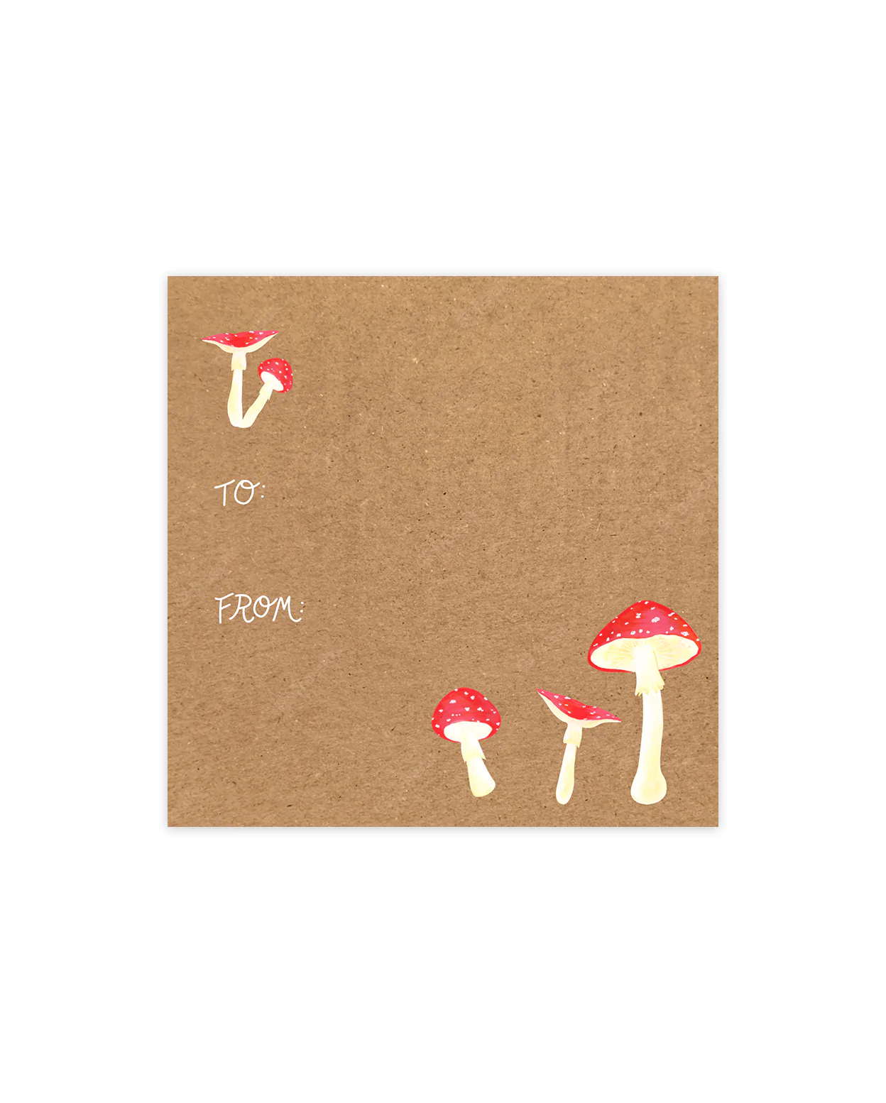 To/From Mushrooms Sticker Gift Tags