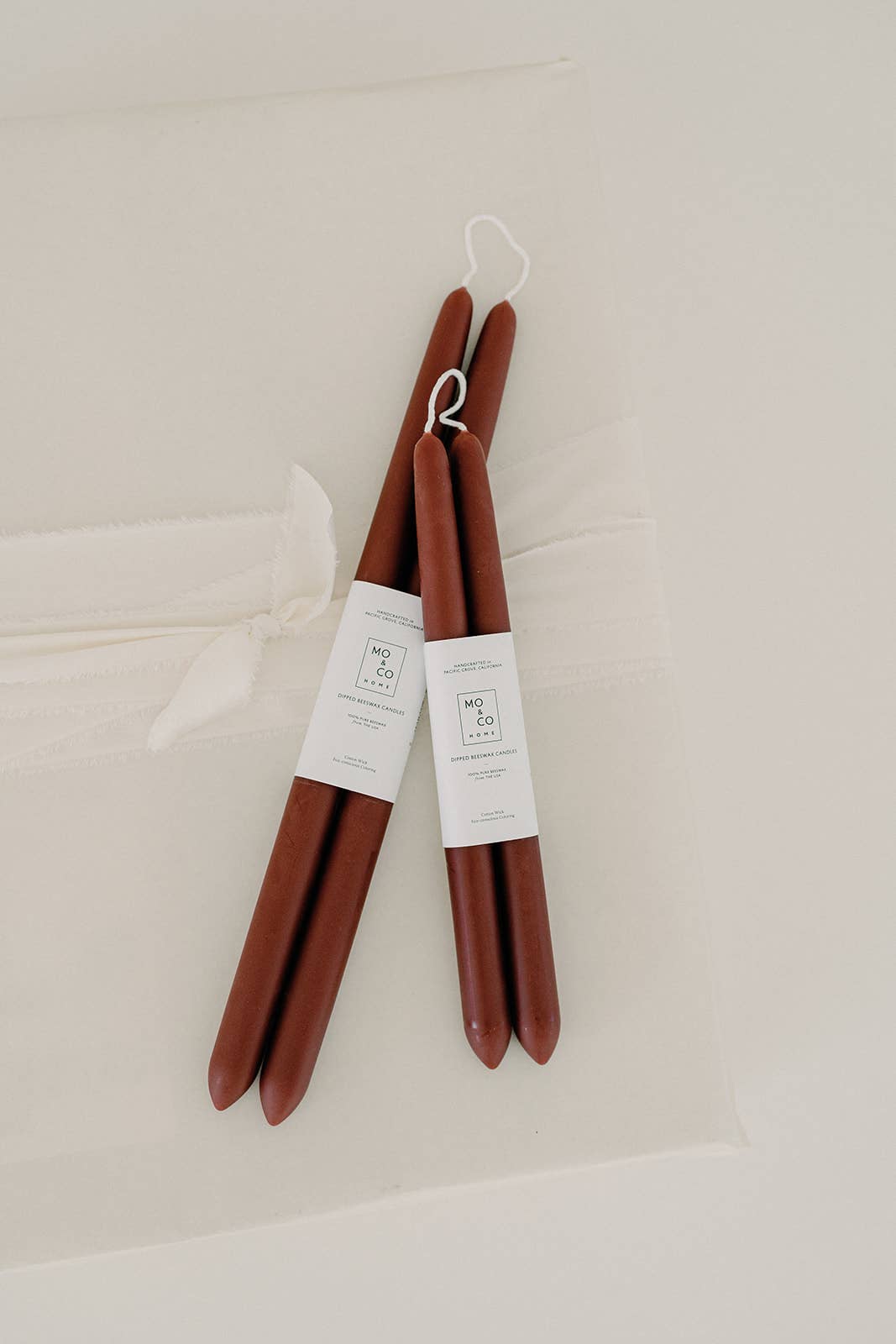 10" & 14" - 100% Beeswax Dipped Candles | Burgundy