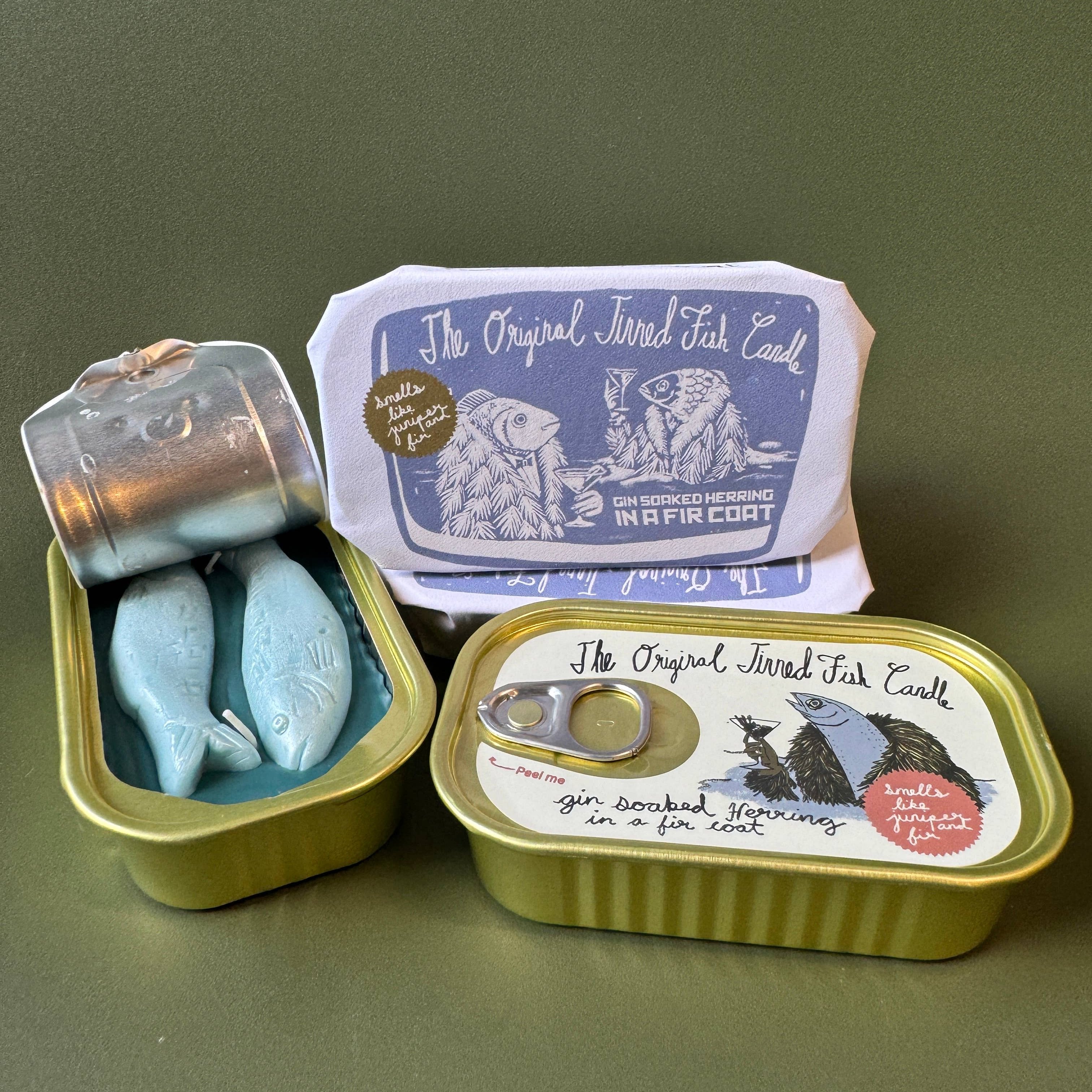 Tinned Fish Candle - Juniper and Fraser Fir -  by Carlyle Avenue