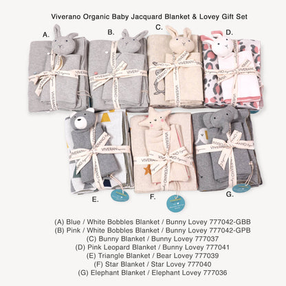 Bunny Mommy & Me Baby Knit Blanket & Lovey Gift SET -  by Carlyle Avenue
