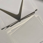 Letterpressed Notecard No. 01 Set of 10 Double Border No Ink