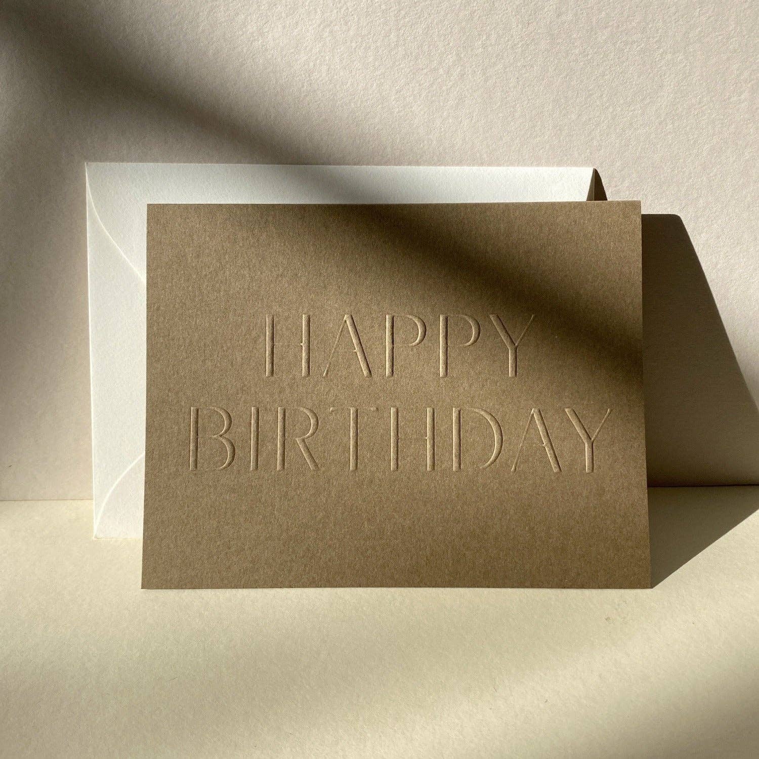 Happy Birthday No. 10: Sand / Single Card -  by Carlyle Avenue