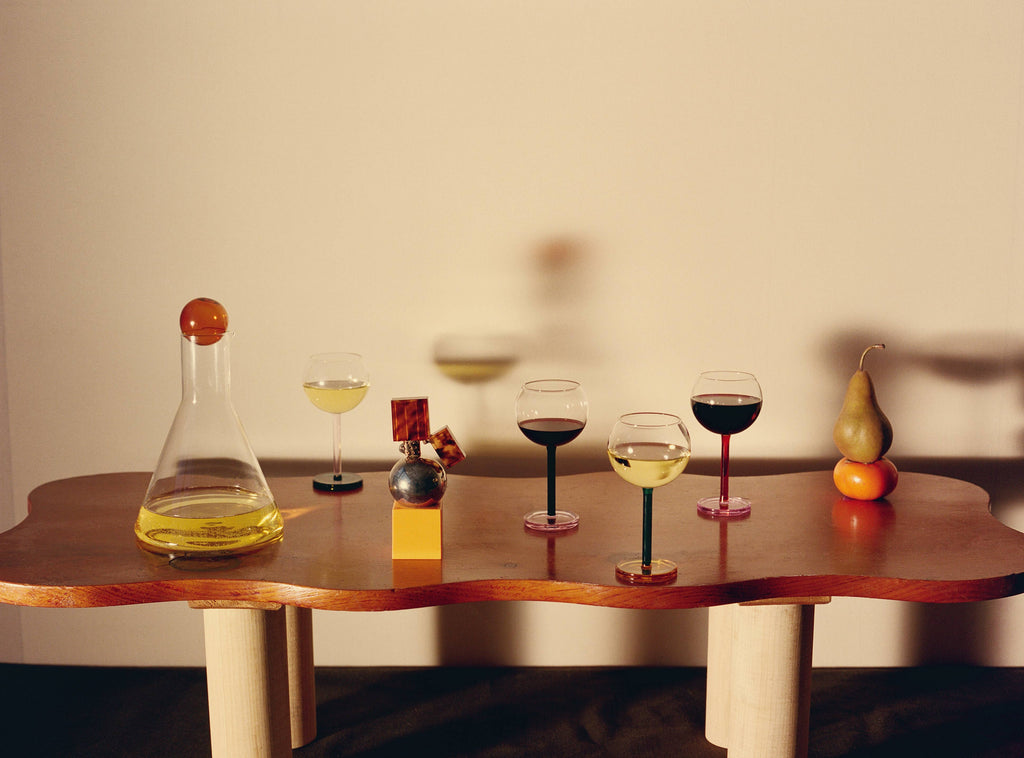 Bilboquet Wine Glasses, Golden Hour -  by Carlyle Avenue
