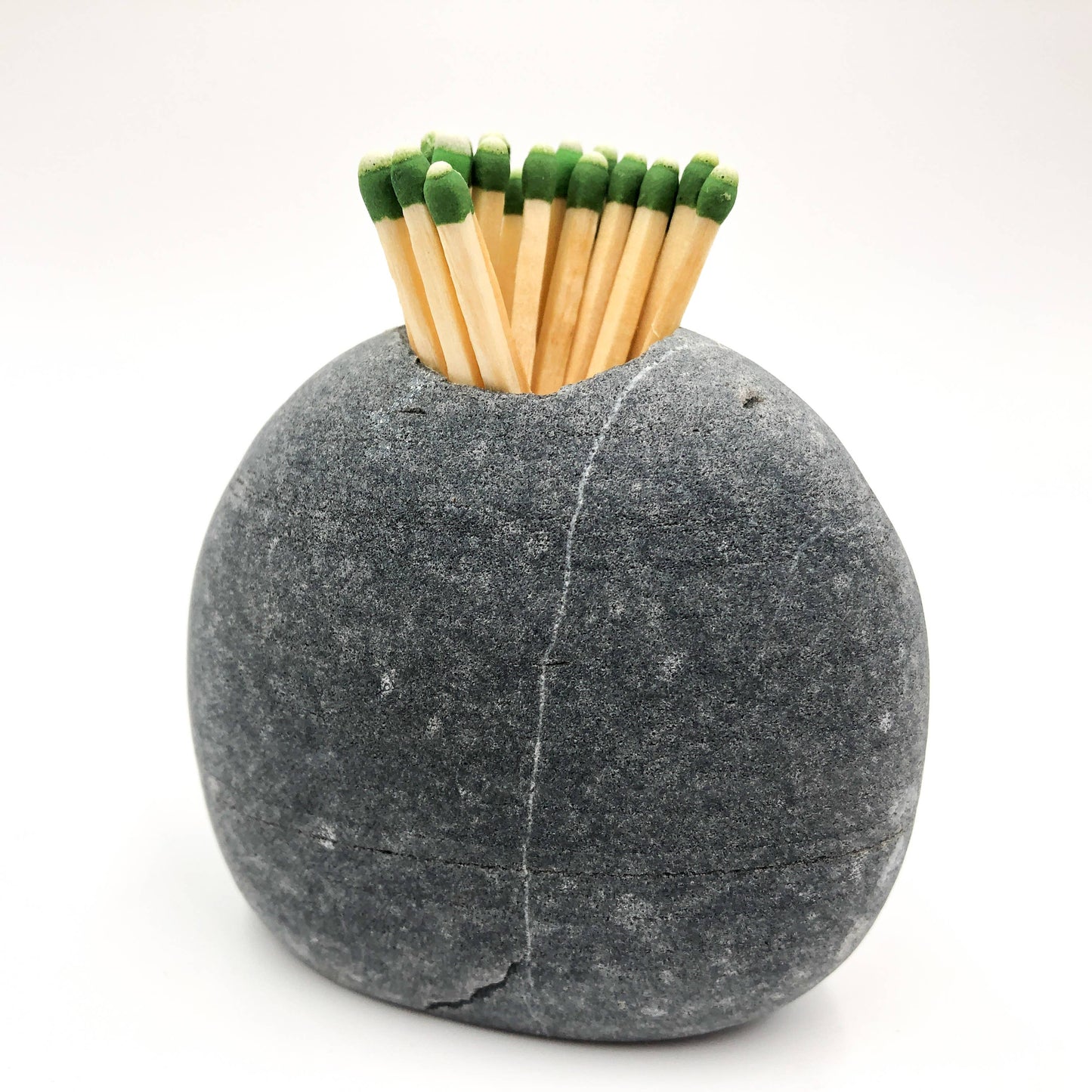 Handcrafted Stone Match Striker & Toothpick Holder
