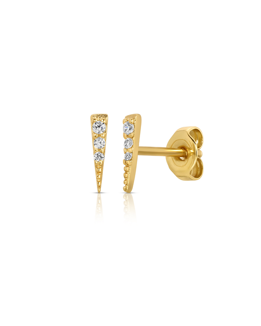 Eden 14K Gold Plated Brass Stud Earring