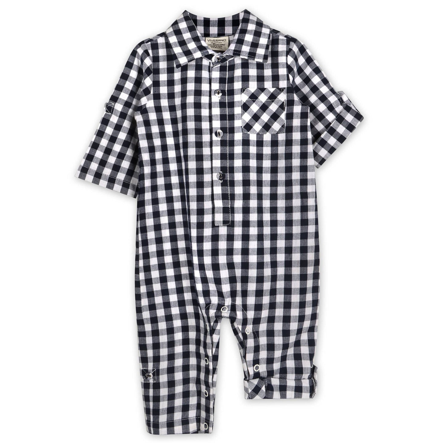Cambridge Gingham Baby Romper (Organic Cotton)