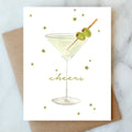 Martini Cheers Greeting Card | Cheers Congrats Card - Greeting Cards by Carlyle Avenue
