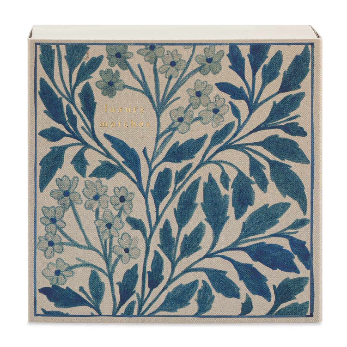 Blue Floral  | Square - Safety Matches -  by Carlyle Avenue