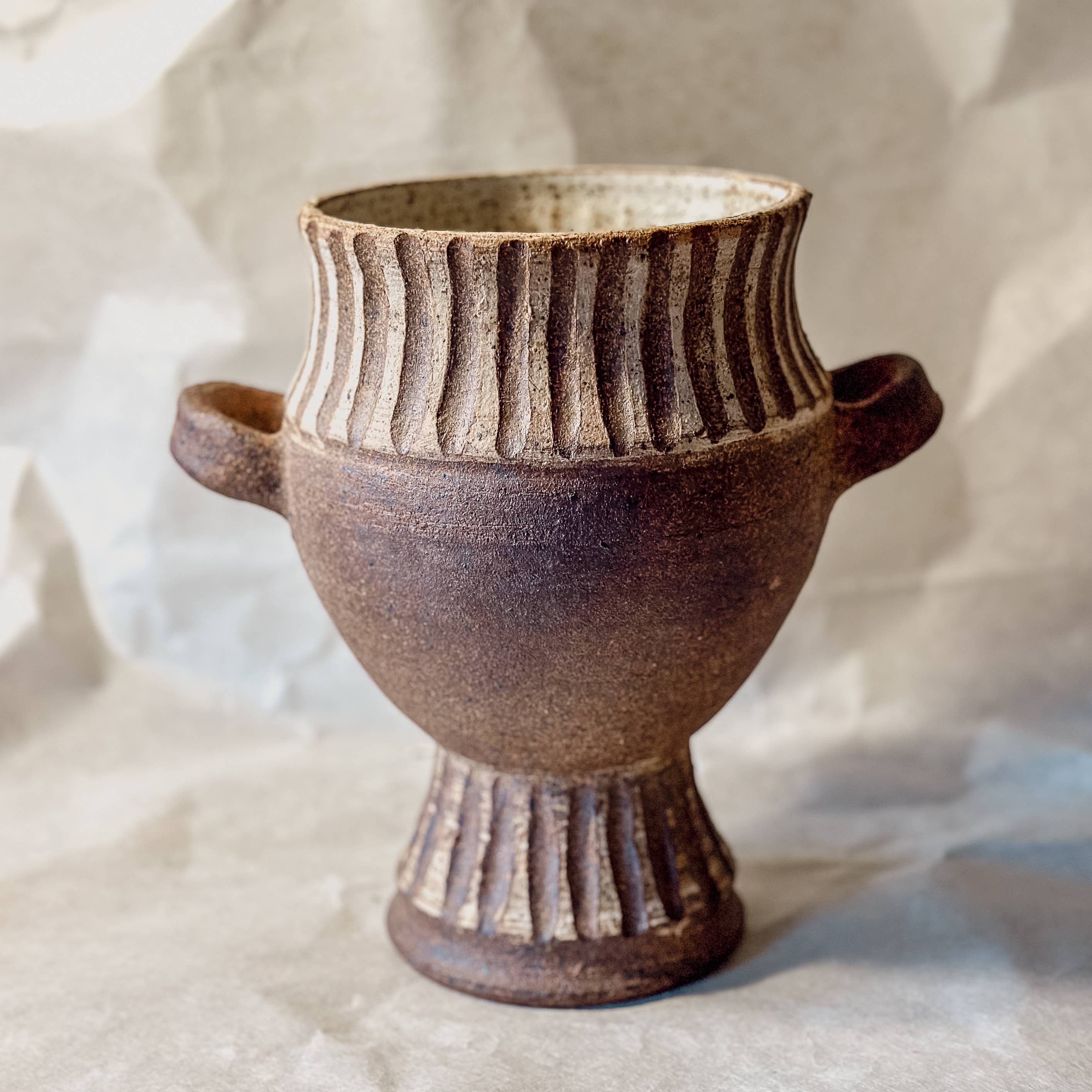 Carved Column Vase