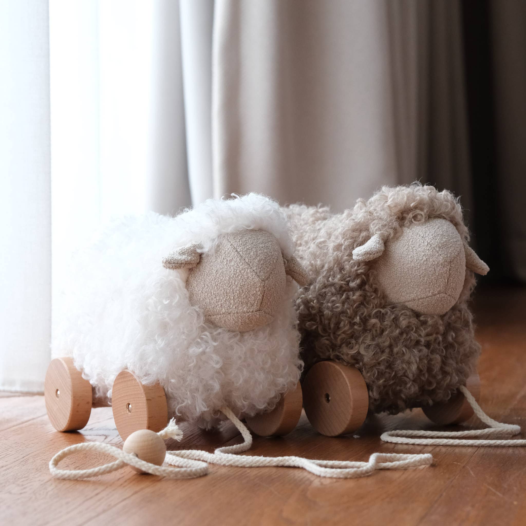 BUTTON // pull-along sheep taupe -  by Carlyle Avenue