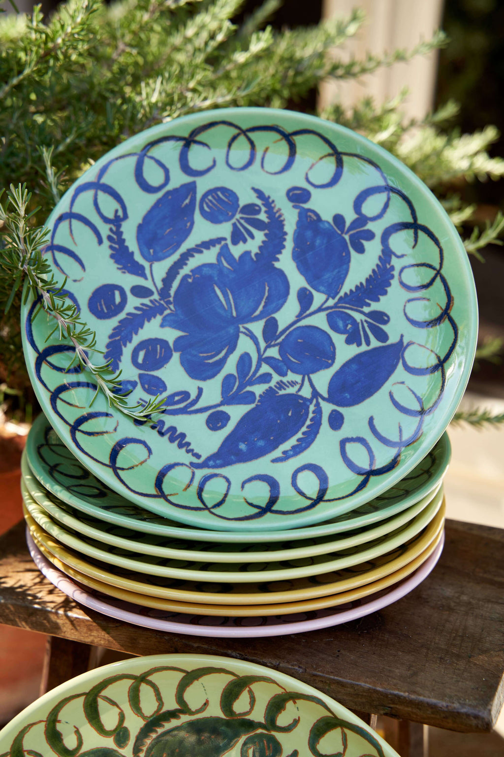 Amalfi Dinner Plate Green - 10.6" Diameter - Serveware by Carlyle Avenue