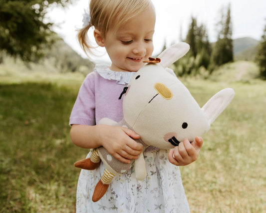 Sam Bunny Organic Cotton Stuffed Animal Baby Kid Toy