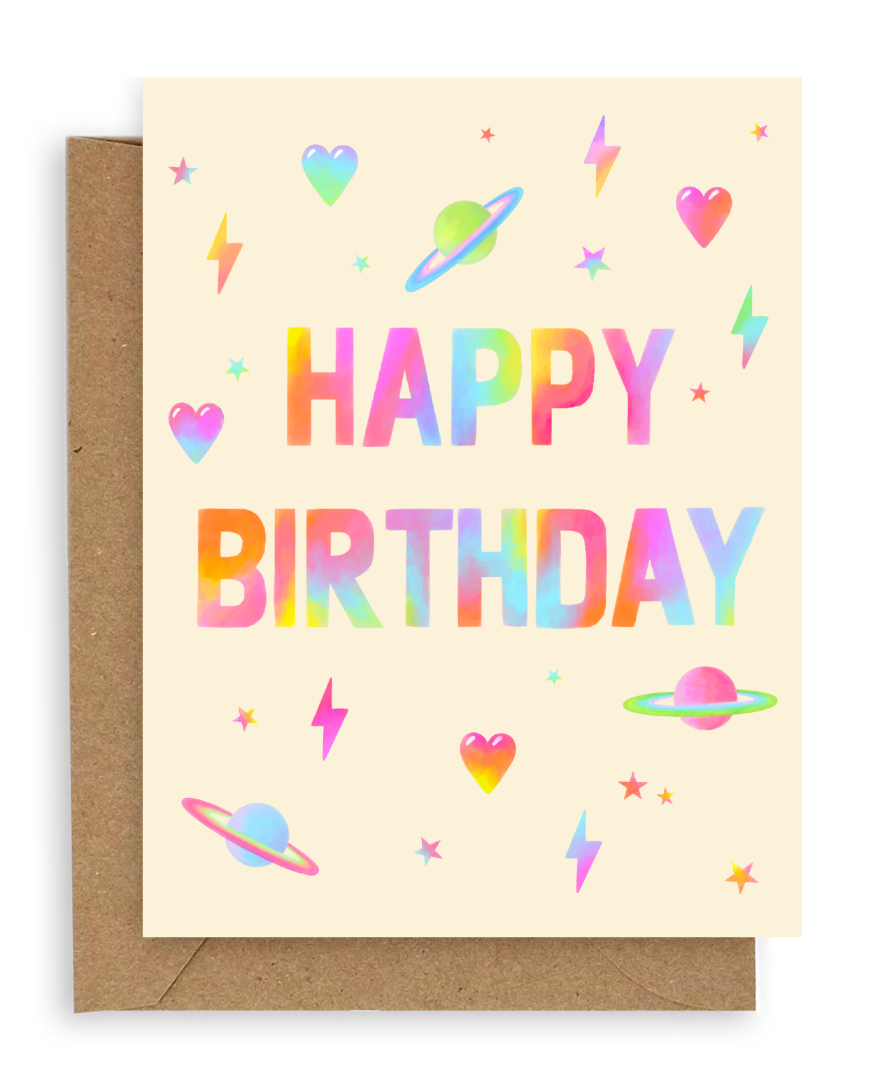 Rainbow Block Birthday Card