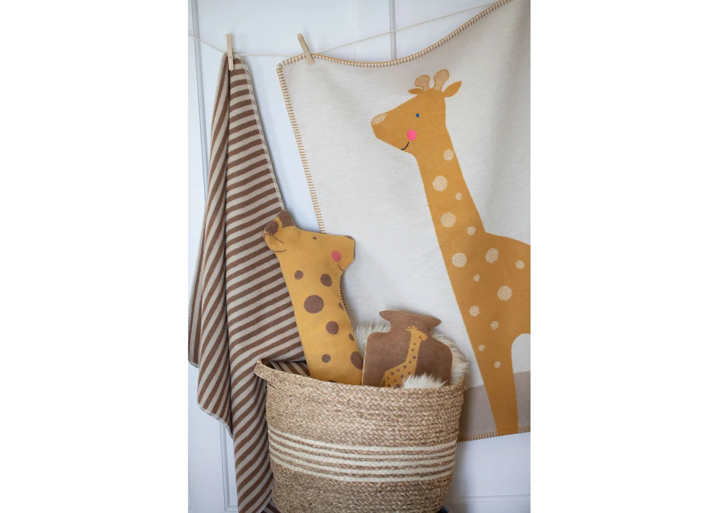 Embroidered Giraffe Baby Blanket - Baby Blanket by Carlyle Avenue