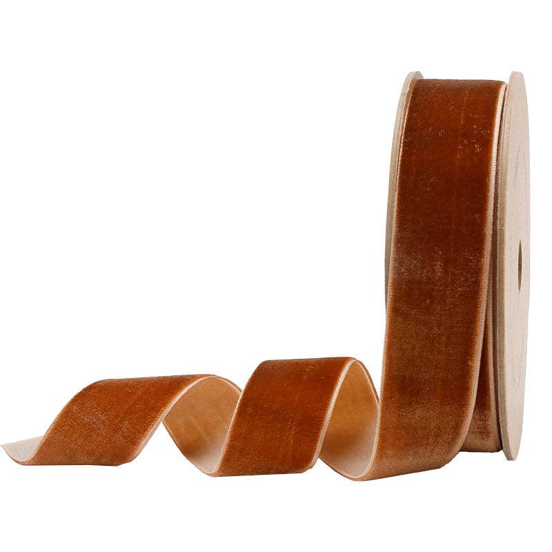 16 Colors | 1" Velvet Ribbon | 10 Yard Roll -  by Carlyle Avenue