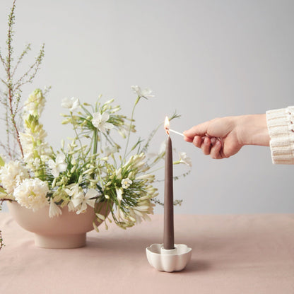 Ceramic Fleur Taper Holder - Candle Holders by Carlyle Avenue