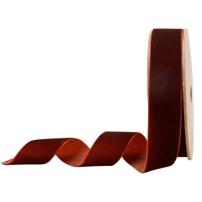 16 Colors | 1" Velvet Ribbon | 10 Yard Roll -  by Carlyle Avenue