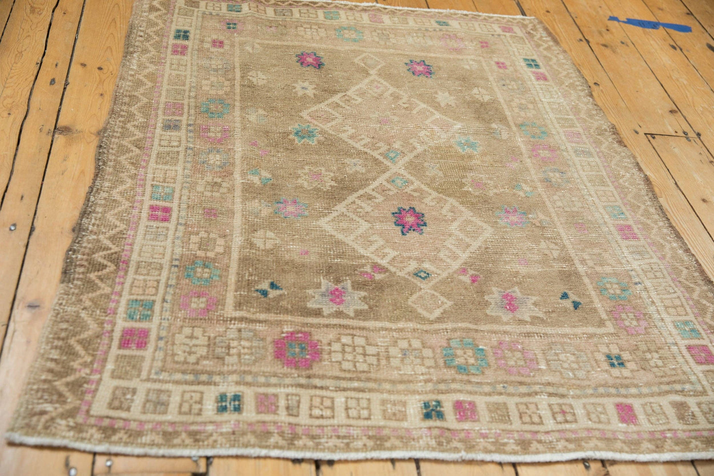 Vintage Distressed Oushak Rug