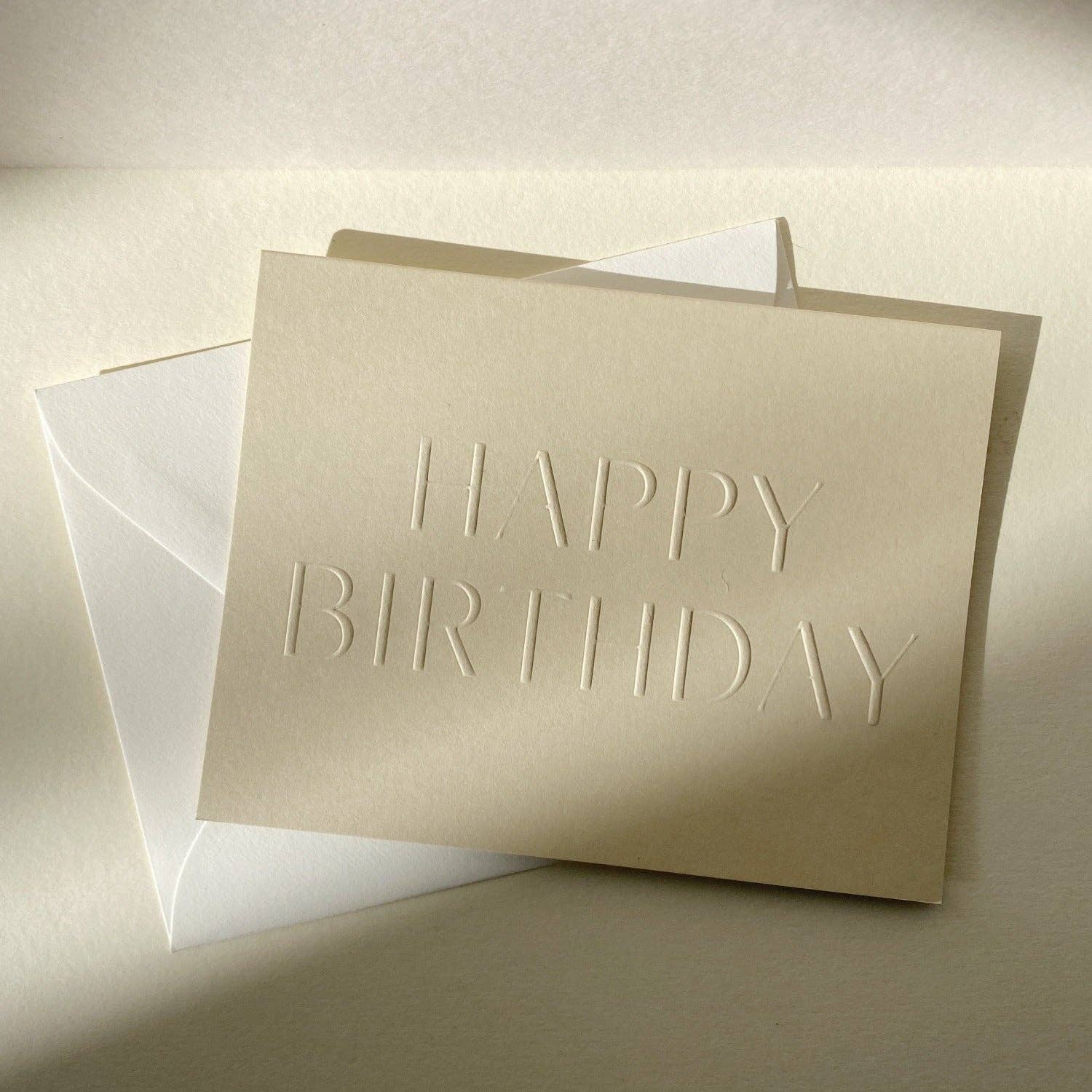Happy Birthday No. 10: Sand / Single Card -  by Carlyle Avenue
