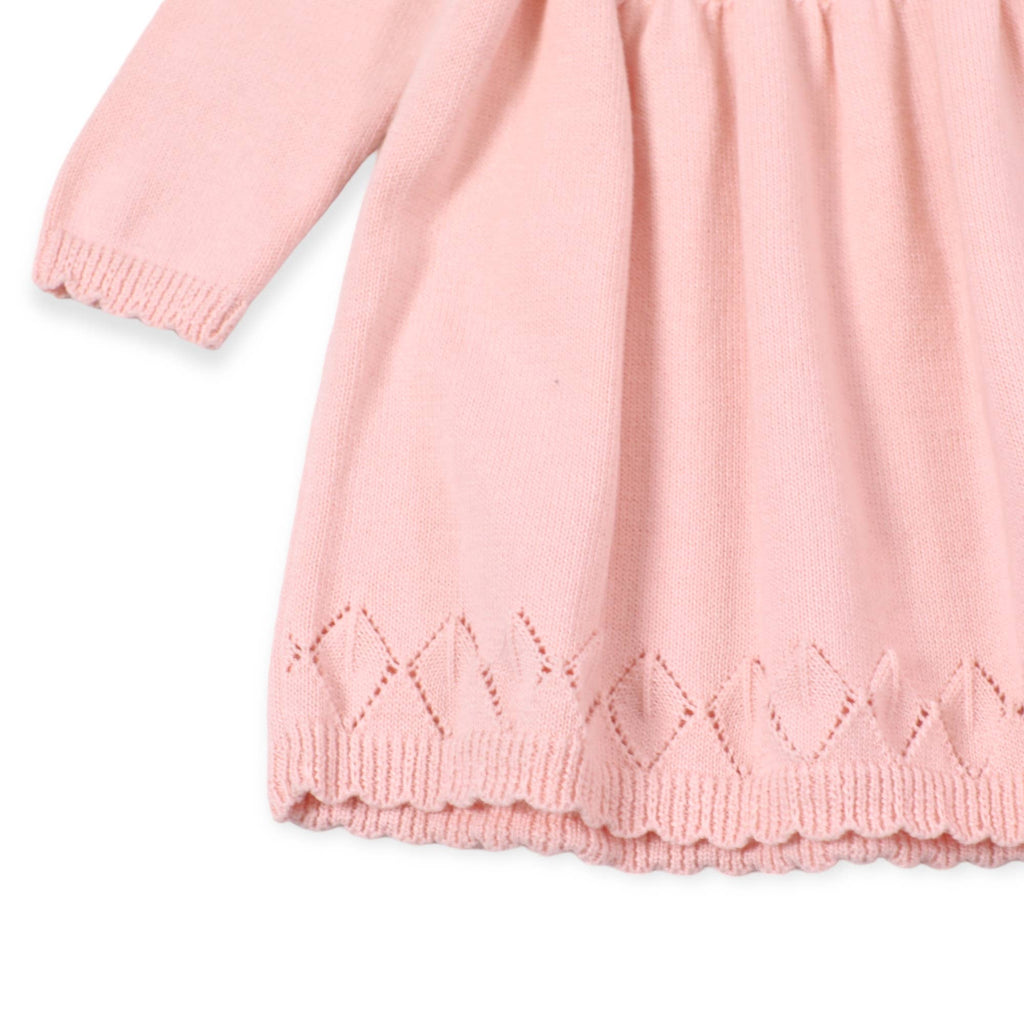 Milan Pointelle Sweater Knit Baby Dress (Organic Cotton) -  by Carlyle Avenue