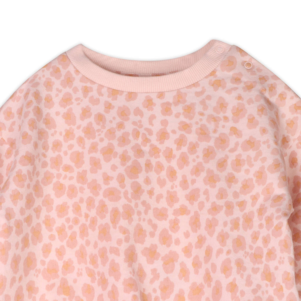 Leopard Baby Sweatshirt & Jogger Set (Organic Cotton)