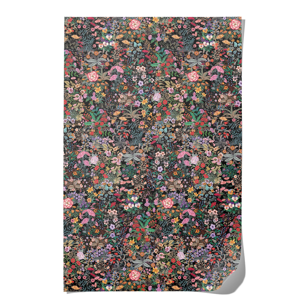 Meadow Black wrapping paper