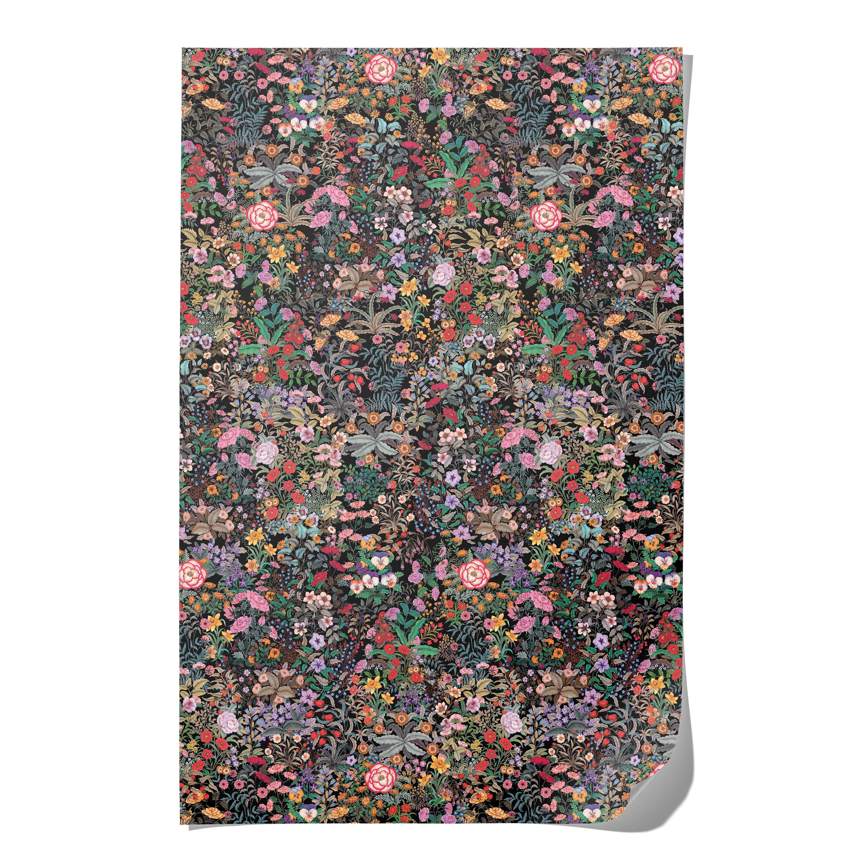 Meadow Black wrapping paper