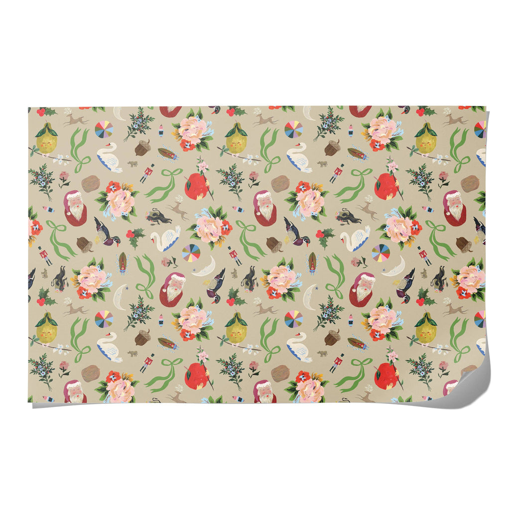 Merry Christmas to You wrapping paper: Roll of 3 Sheets