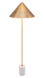 Bianca Floor Lamp Brass & White -  by Carlyle Avenue