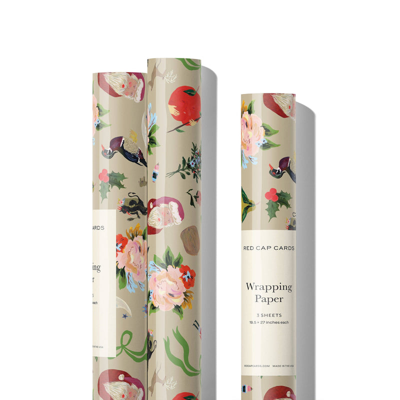 Merry Christmas to You wrapping paper: Roll of 3 Sheets