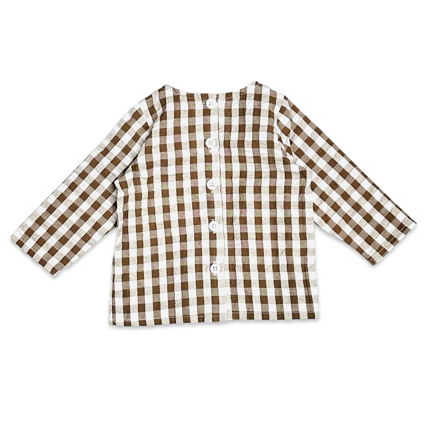 Gingham Muslin Shirt + Corduroy Baby Overall SET (Organic)