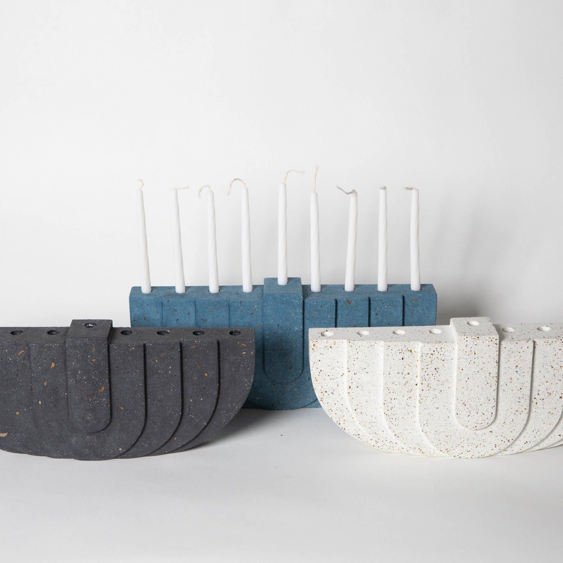 Menorahs: Black Terrazzo -  by Carlyle Avenue