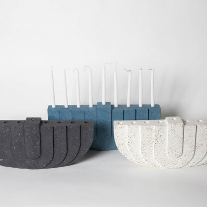 Menorahs: Black Terrazzo -  by Carlyle Avenue