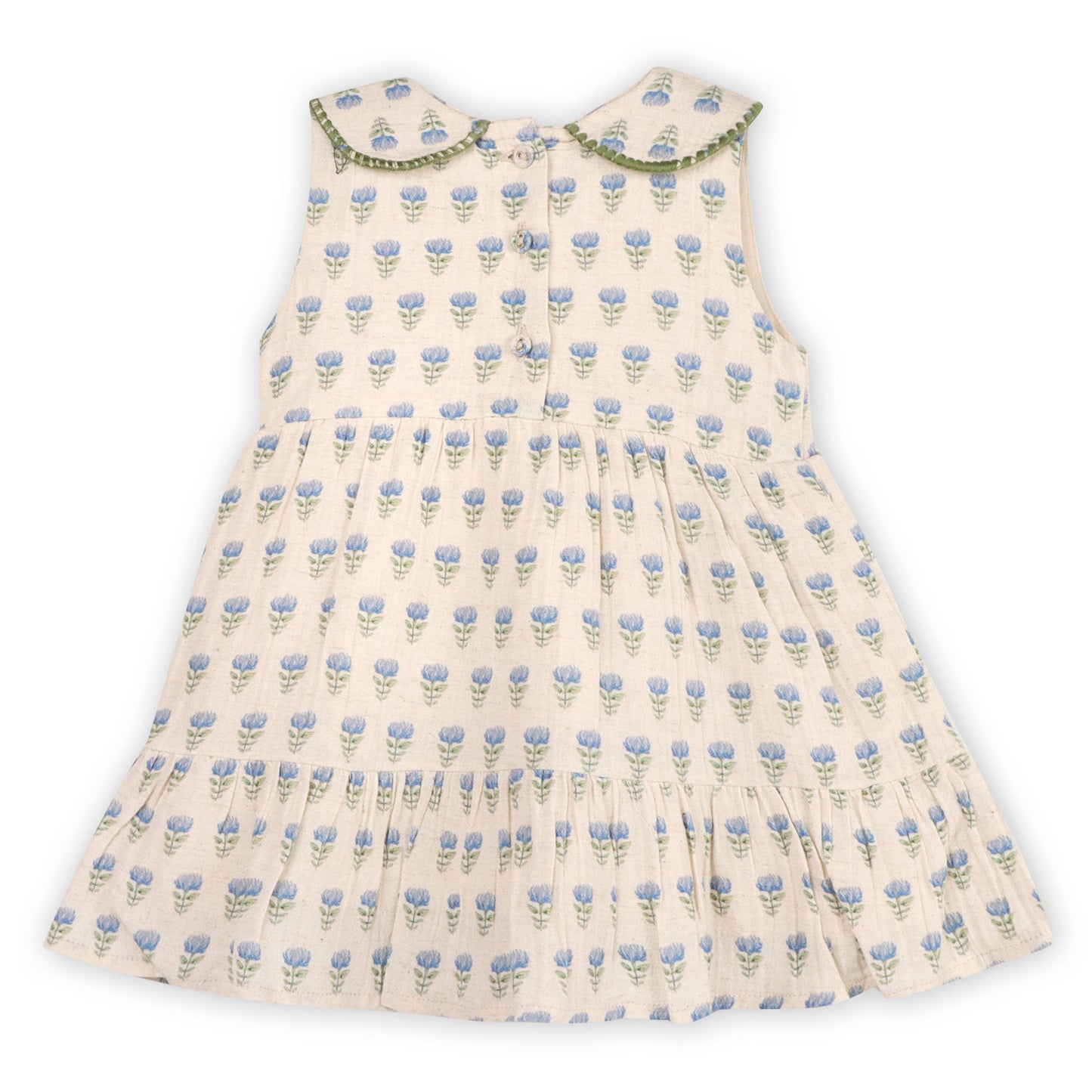 Harper Peter Pan Collar Floral Baby Flare Dress + Bloomer - Kids Clothing by Carlyle Avenue