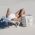 Deluxe Beach Chair La Palma Sage Stripe -  by Carlyle Avenue