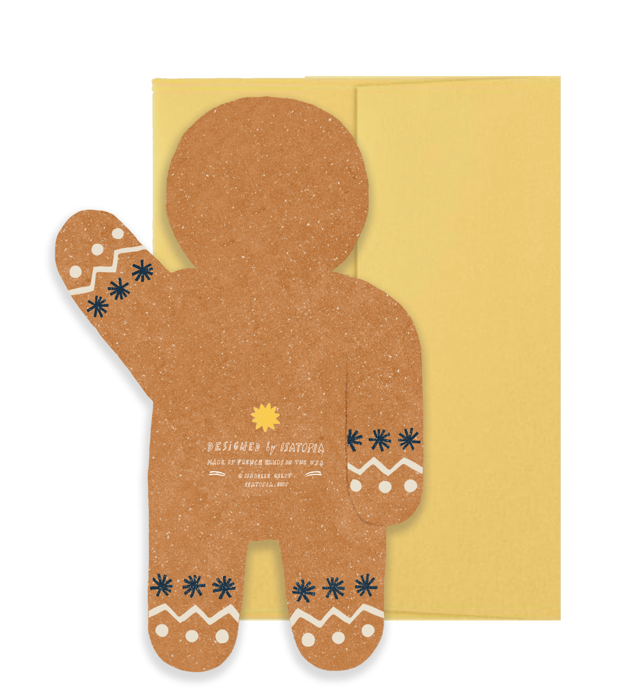 Gingerbread Man Holiday - Die Cut Card