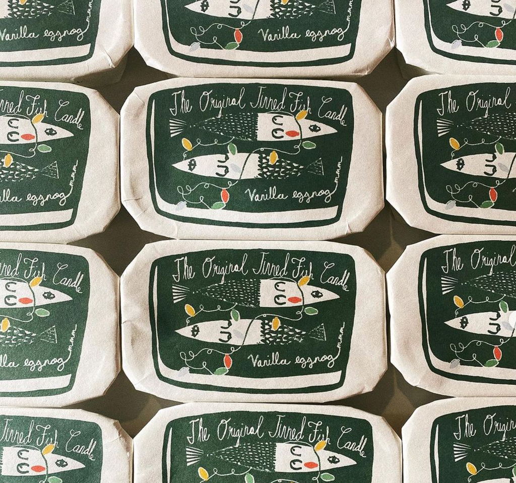 Tinned Fish Candle - Vanilla Eggnog - Candles by Carlyle Avenue