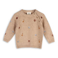 Mini Safari Animal Embroidered Raglan Baby Pullover(Organic) -  by Carlyle Avenue