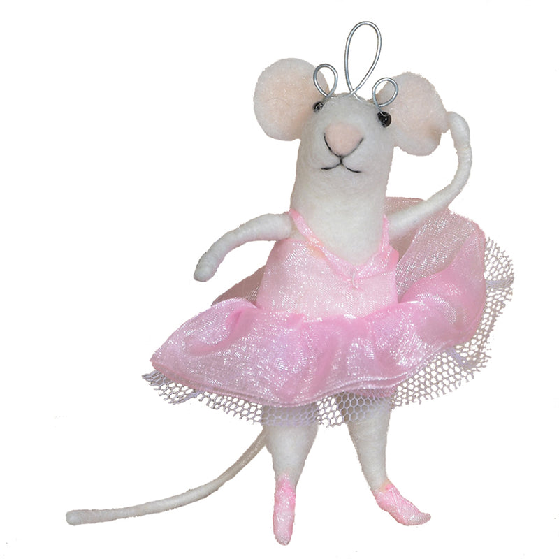 Felt Ballerina Mouse Ornament - Holiday Ornaments by Carlyle Avenue