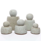 Alabaster White Stash Jars
