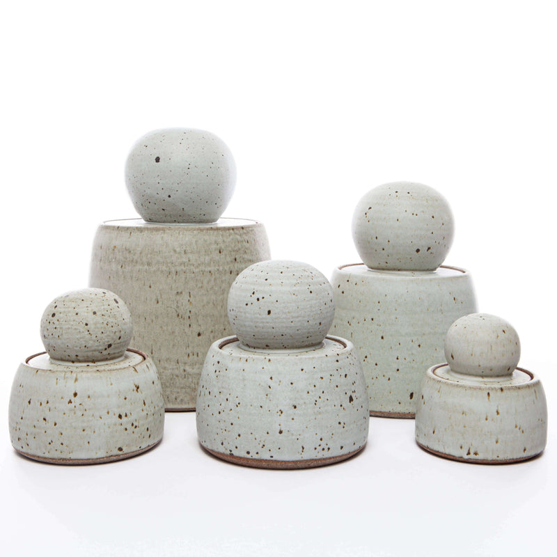 Alabaster White Stash Jars