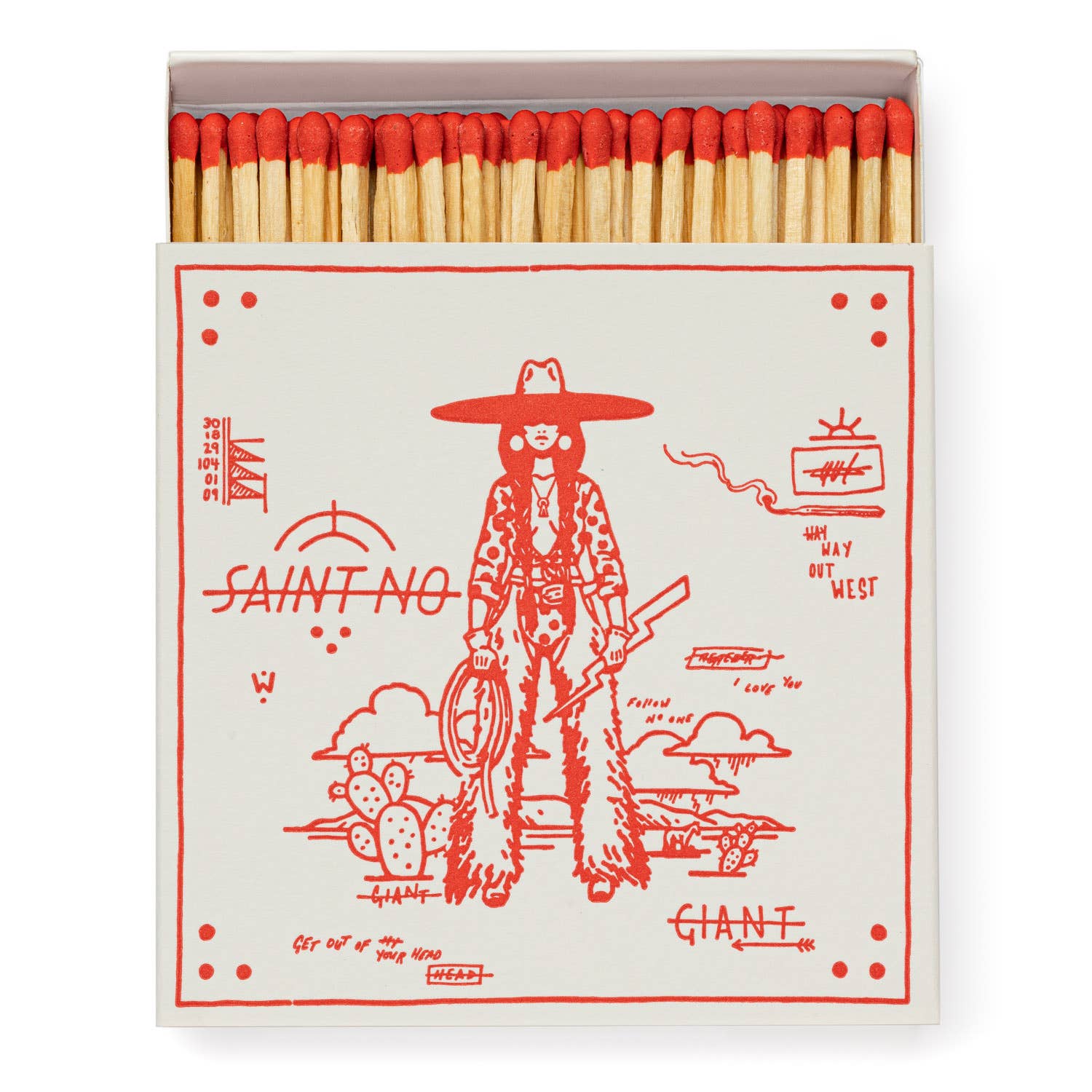 Lightening Bolt Square Matchbox - Matches by Carlyle Avenue
