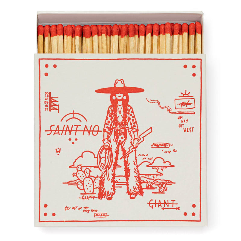 Lightening Bolt Square Matchbox - Matches by Carlyle Avenue
