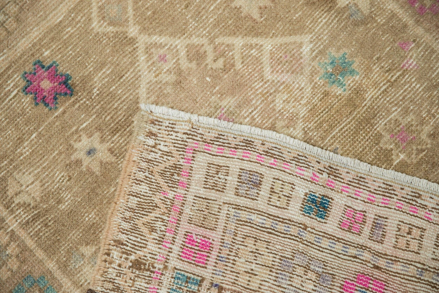 Vintage Distressed Oushak Rug