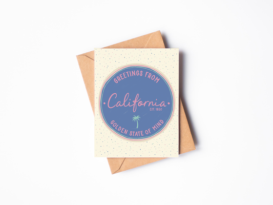 Greetings From California Card -  by Carlyle Avenue