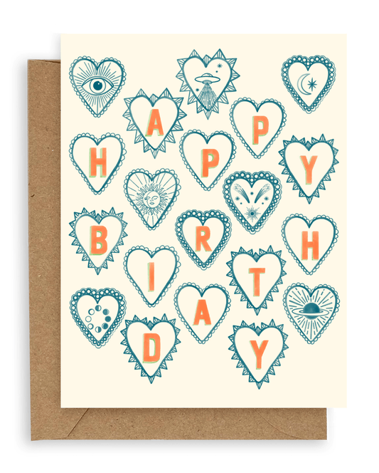 HEART CHARMS HAPPY BIRTHDAY - Greeting Cards by Carlyle Avenue