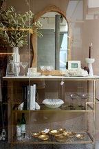 Porto Servo Metal Bar with Makrana Albeta Marble Top